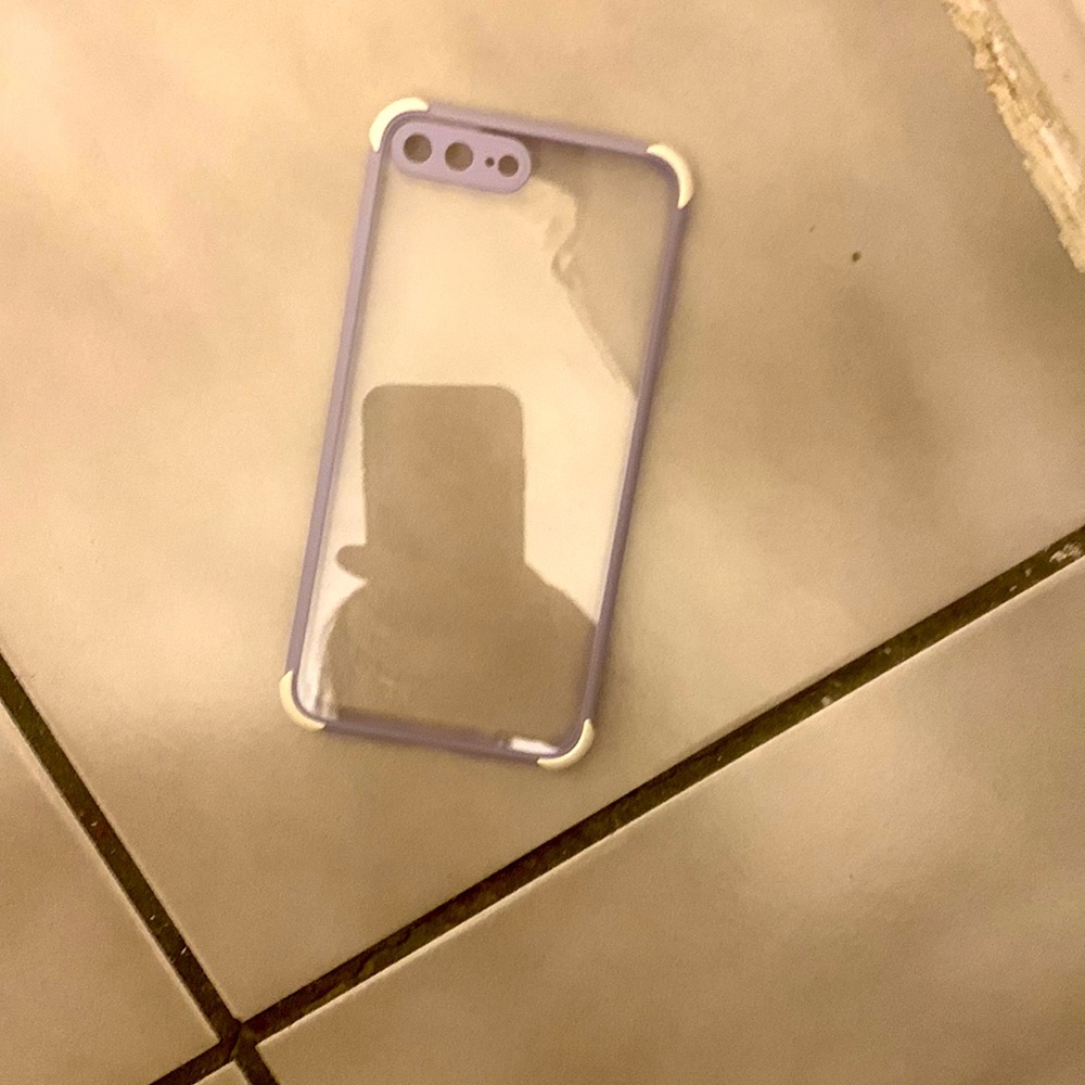 Purple and clear phone protector